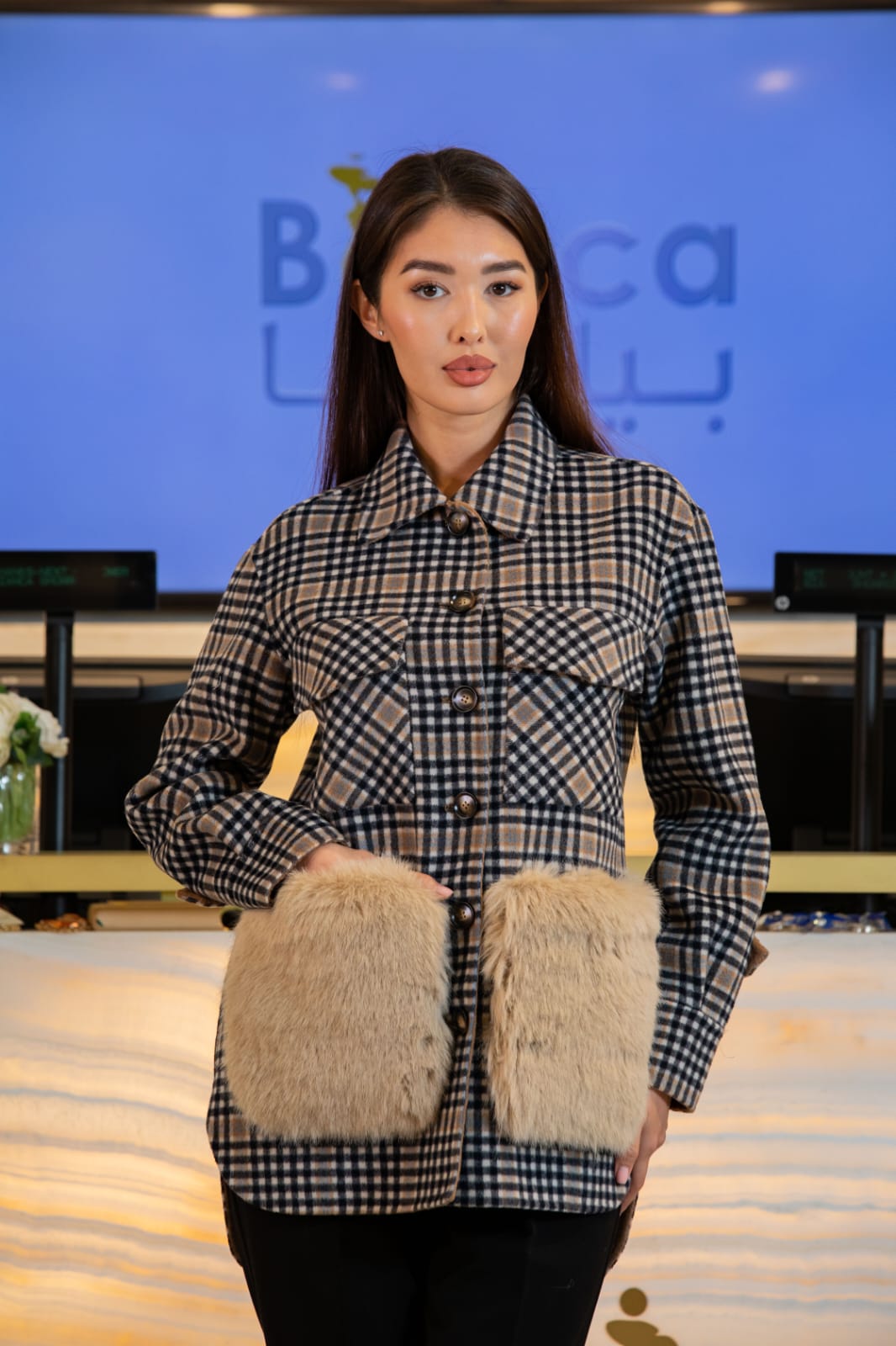FW24 BLACK/BROWN CHECK
