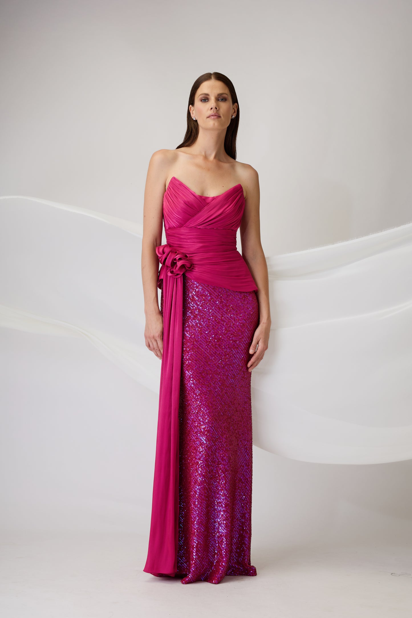LONG DRESS FUXIA