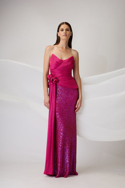 LONG DRESS FUXIA