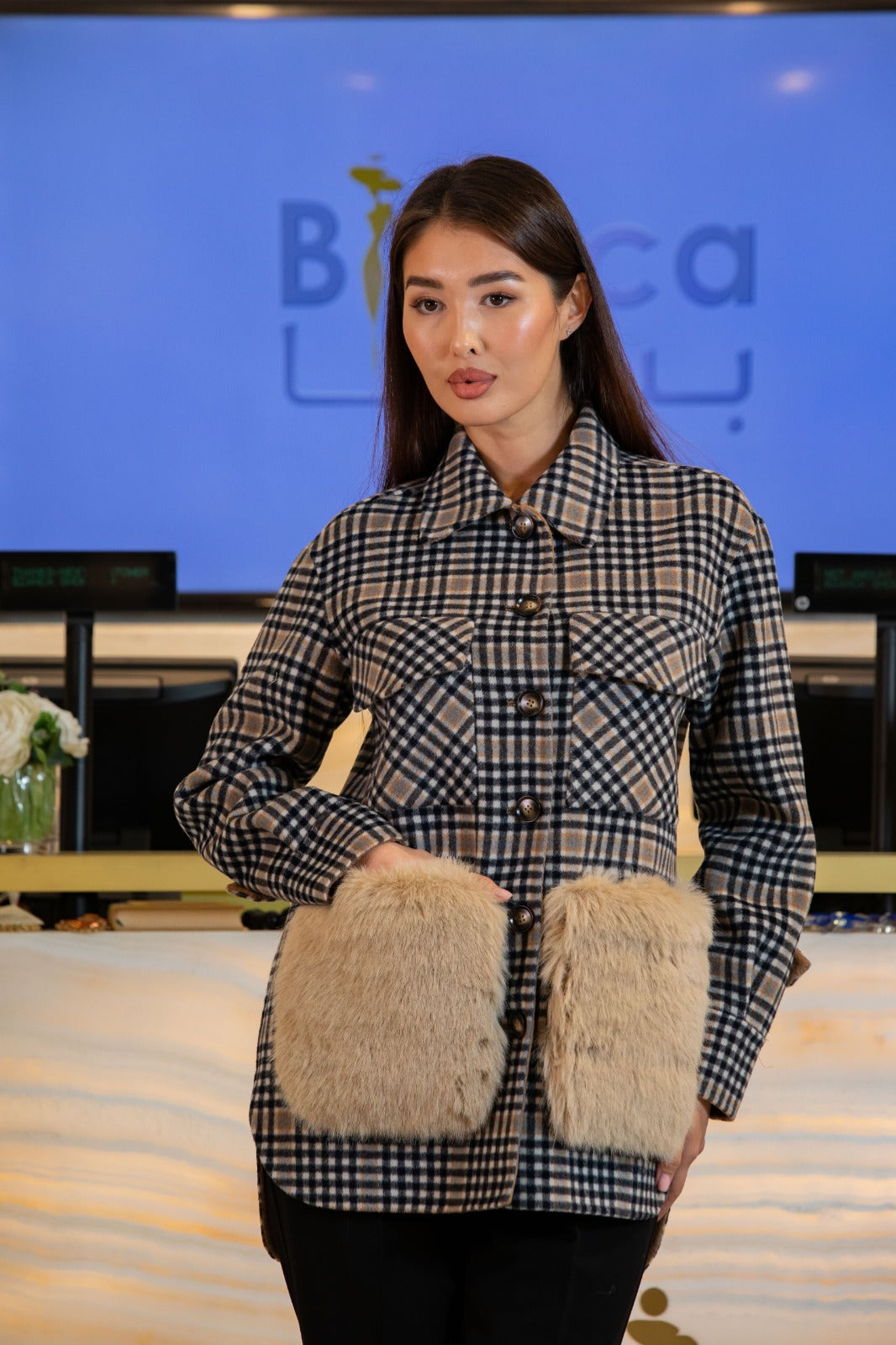 FW24 BLACK/BROWN CHECK